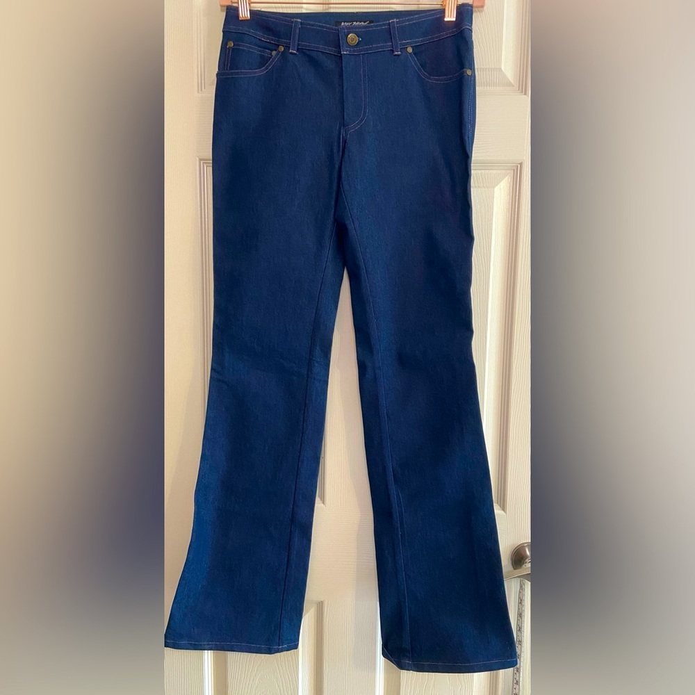 Betsey Johnson Retro Mid-Rise Boot Cut Jeans Dark Sz 6